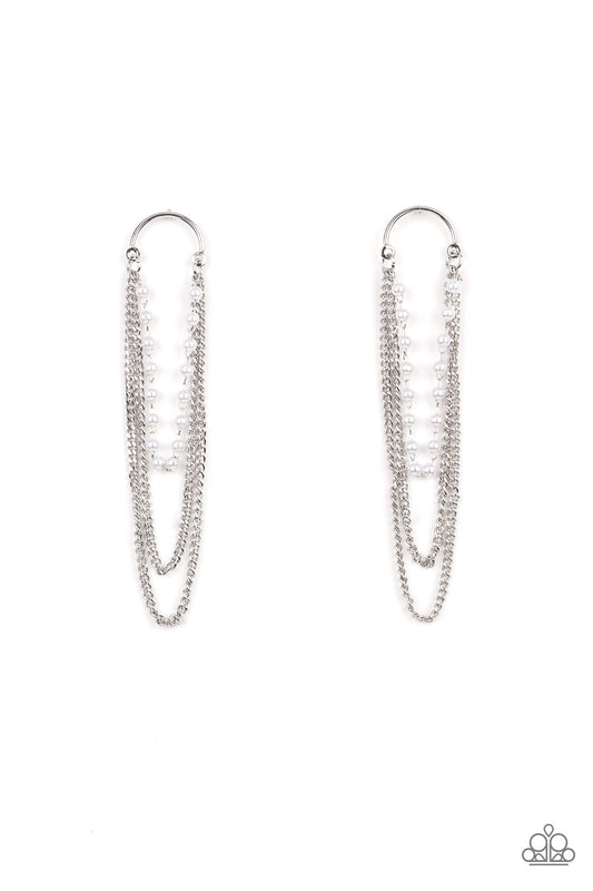 Vintage VIP - White Earring - Paparazzi - Dare2bdazzlin N Jewelry