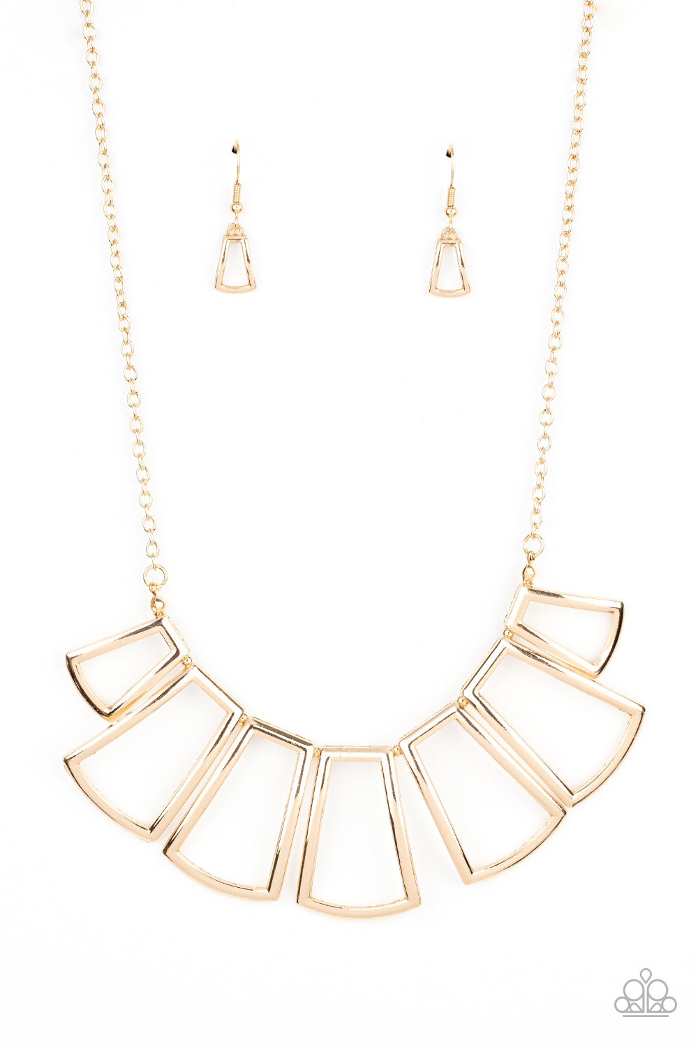 Full-Fledged Framed - Gold Necklace - Paparazzi - Dare2bdazzlin N Jewelry