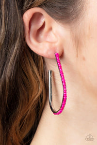 Beaded Bauble - Pink Earring - Paparazzi - Dare2bdazzlin N Jewelry
