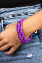 Load image into Gallery viewer, Radiantly Retro - Purple Bracelet - Paparazzi - Dare2bdazzlin N Jewelry
