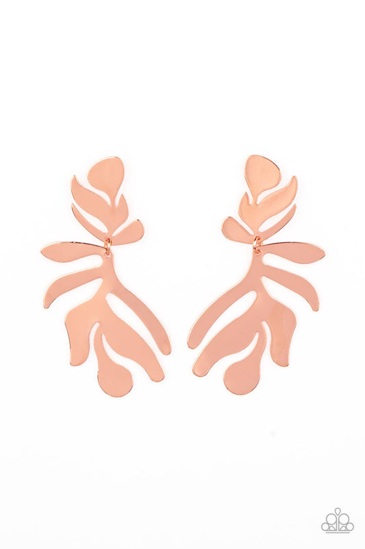 Palm Picnic - Copper Earring - Paparazzi - Dare2bdazzlin N Jewelry