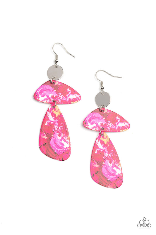 SWATCH Me Now - Pink Earring - Paparazzi - Dare2bdazzlin N Jewelry