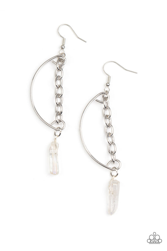 Yin to My Yang - White Earring - Paparazzi - Dare2bdazzlin N Jewelry