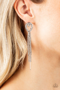 Luxury Lasso - White Earring - Paparazzi - Dare2bdazzlin N Jewelry