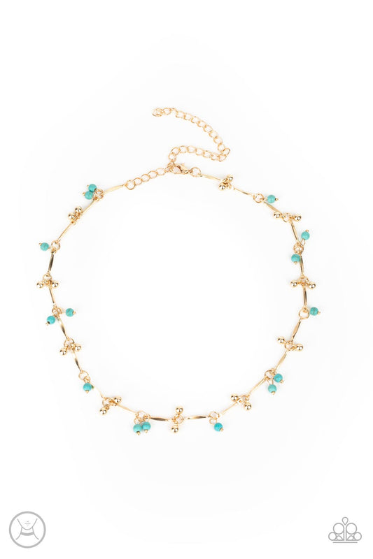 Sahara Social - Gold Choker - Paparazzi - Dare2bdazzlin N Jewelry