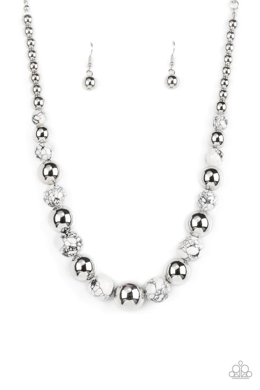 Stone Age Adventurer - White Necklace - Paparazzi - Dare2bdazzlin N Jewelry