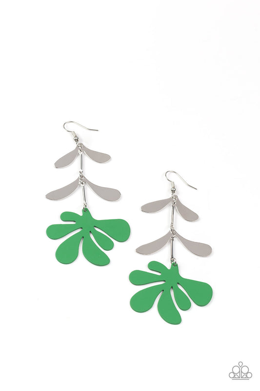 Palm Beach Bonanza - Green Earring - Paparazzi - Dare2bdazzlin N Jewelry