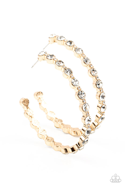 Royal Reveler - Gold Earring - Paparazzi - Dare2bdazzlin N Jewelry