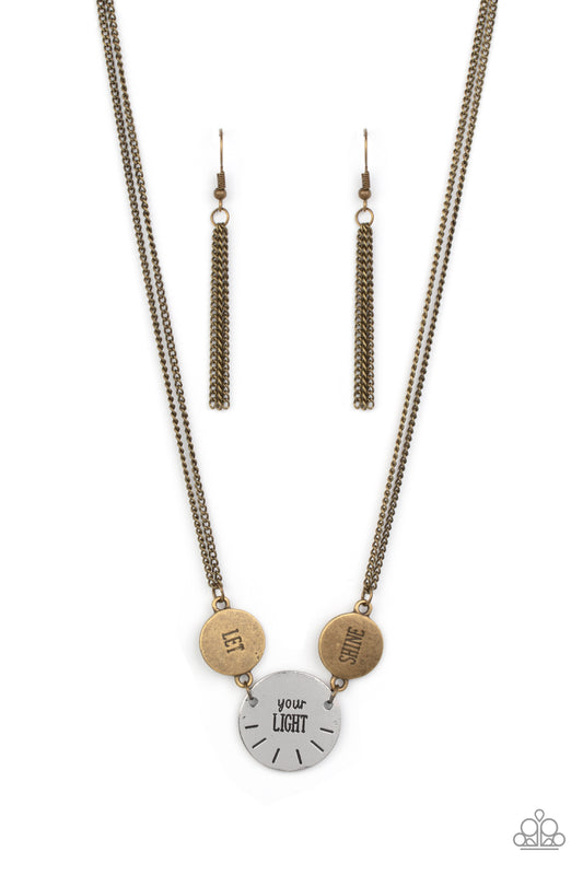 Shine Your Light - Brass Necklace - Paparazzi - Dare2bdazzlin N Jewelry