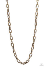 Load image into Gallery viewer, Rural Recruit - Brass Men&#39;s Necklace - Paparazzi - Dare2bdazzlin N Jewelry
