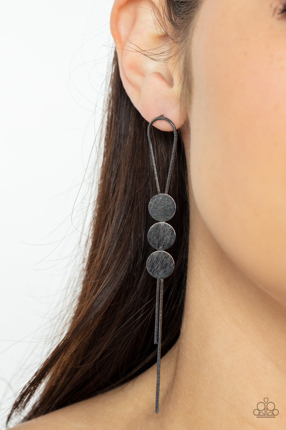 Bolo Beam - Black Earring - Paparazzi - Dare2bdazzlin N Jewelry