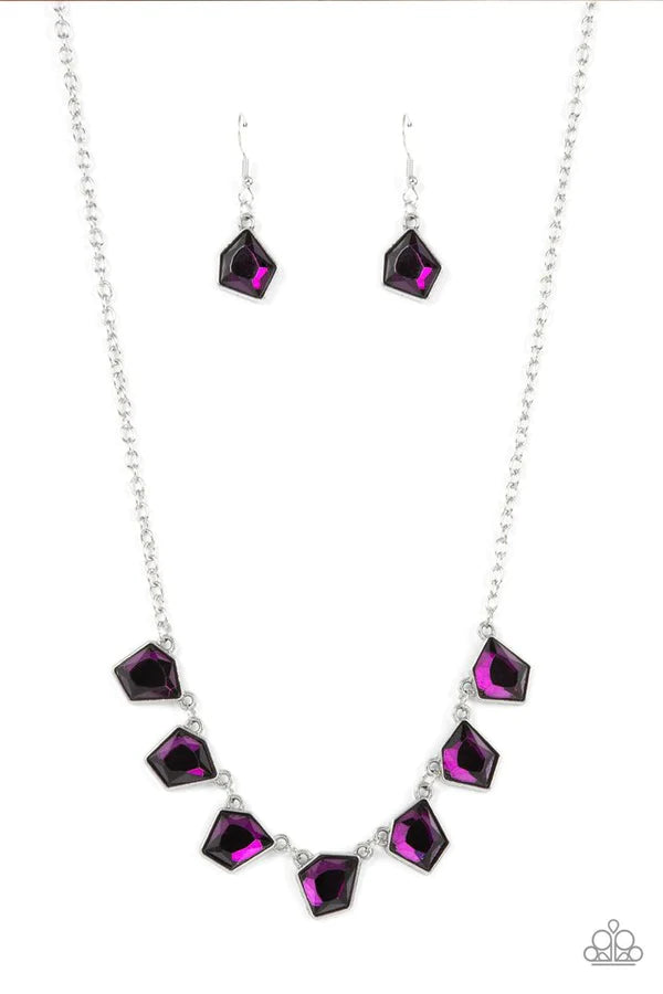 Experimental Edge Purple Necklace - Paparazzi - Dare2bdazzlin N Jewelry