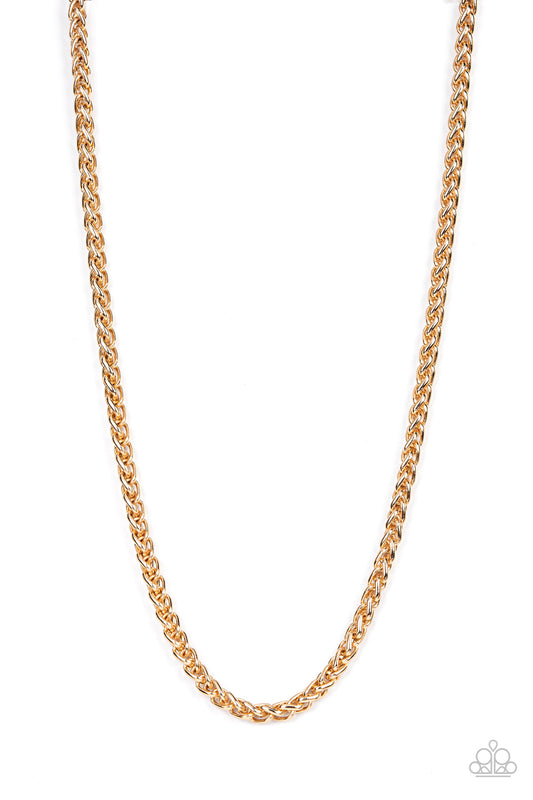 Metro Monopoly - Gold Necklace - Paparazzi - Dare2bdazzlin N Jewelry
