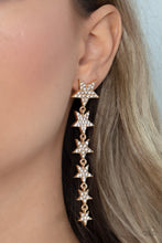 Load image into Gallery viewer, Americana Attitude - Gold Earrings - Paparazzi - Dare2bdazzlin N Jewelry
