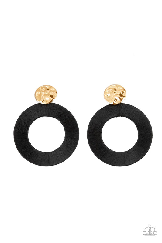 Strategically Sassy - Black Earring - Paparazzi - Dare2bdazzlin N Jewelry