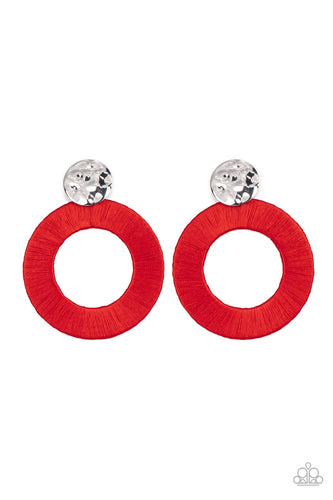 Strategically Sassy - Red Earring - Paparazzi - Dare2bdazzlin N Jewelry