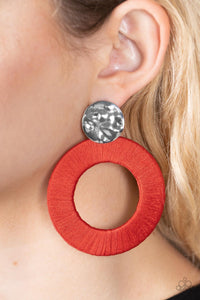 Strategically Sassy - Red Earring - Paparazzi - Dare2bdazzlin N Jewelry