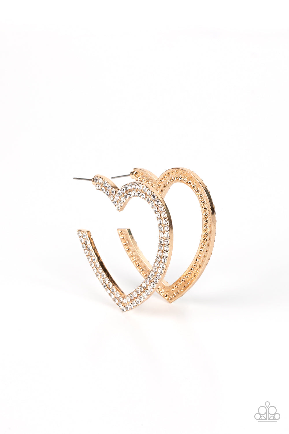 AMORE to Love - Gold Earring - Paparazzi - Dare2bdazzlin N Jewelry