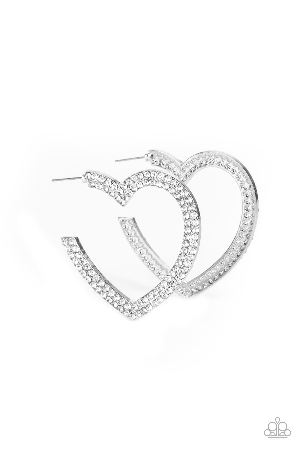 AMORE to Love - White Earring - Paparazzi - Dare2bdazzlin N Jewelry