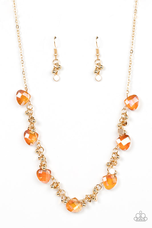 Sassy Super Nova - Gold Necklace - Paparazzi - Dare2bdazzlin N Jewelry