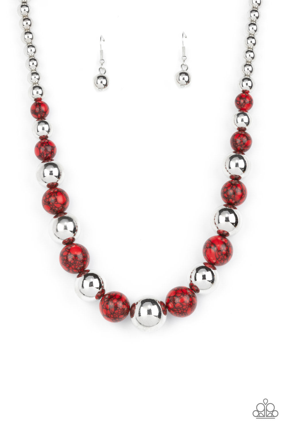 Stone Age Adventurer - Red Necklace - Paparazzi - Dare2bdazzlin N Jewelry