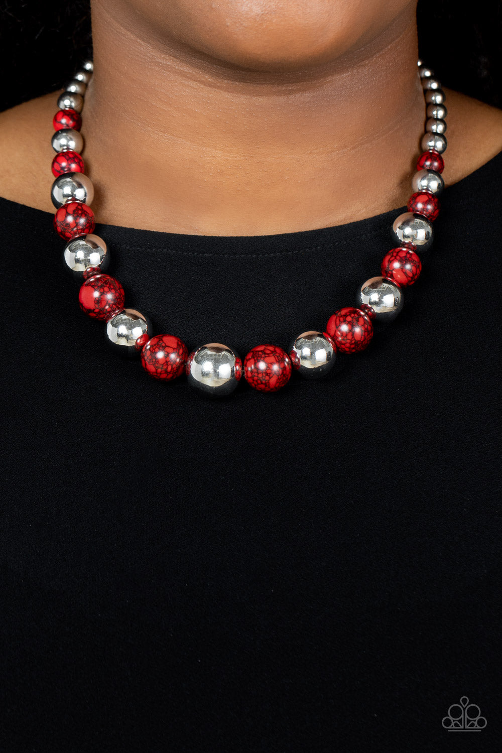 Stone Age Adventurer - Red Necklace - Paparazzi - Dare2bdazzlin N Jewelry