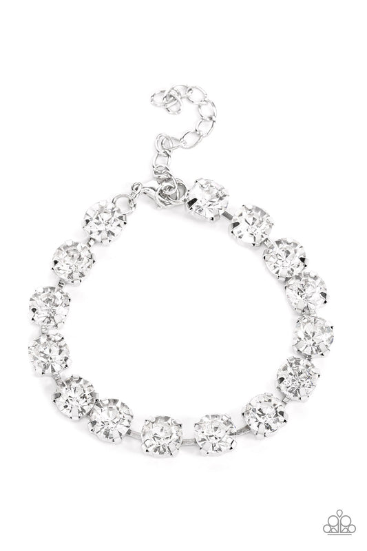 A-Lister Afterglow - White Bracelet - Paparazzi - Dare2bdazzlin N Jewelry
