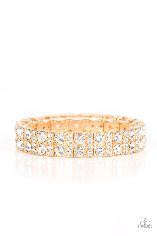 Mic Dropping Drama - Gold Bracelet - Paparazzi - Dare2bdazzlin N Jewelry