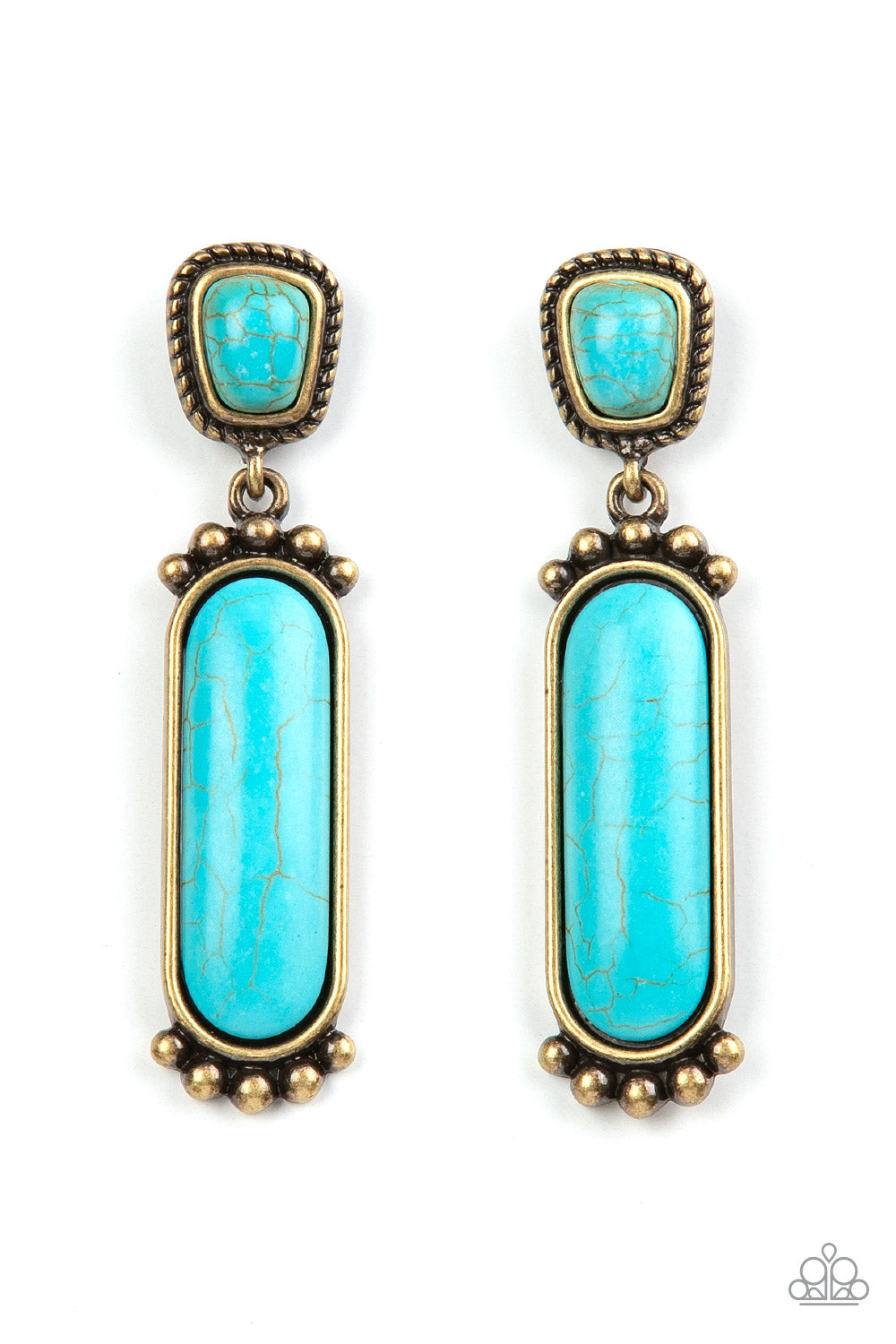 Southern Charm - Brass Earring - Paparazzi - Dare2bdazzlin N Jewelry