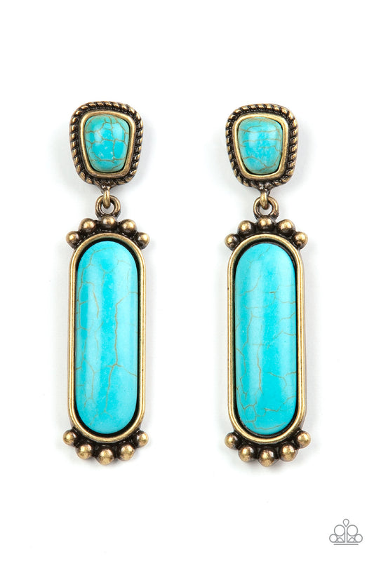 Southern Charm - Brass Earring - Paparazzi - Dare2bdazzlin N Jewelry