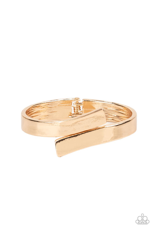 Dare to Flare - Gold Bracelet - Paparazzi - Dare2bdazzlin N Jewelry