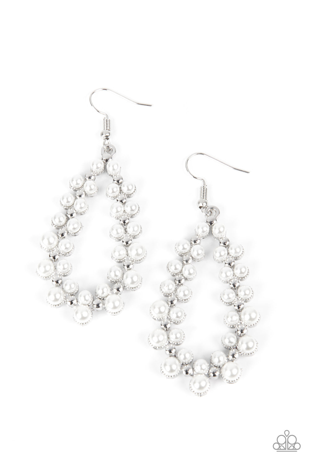 Absolutely Ageless - White Earring - Paparazzi - Dare2bdazzlin N Jewelry