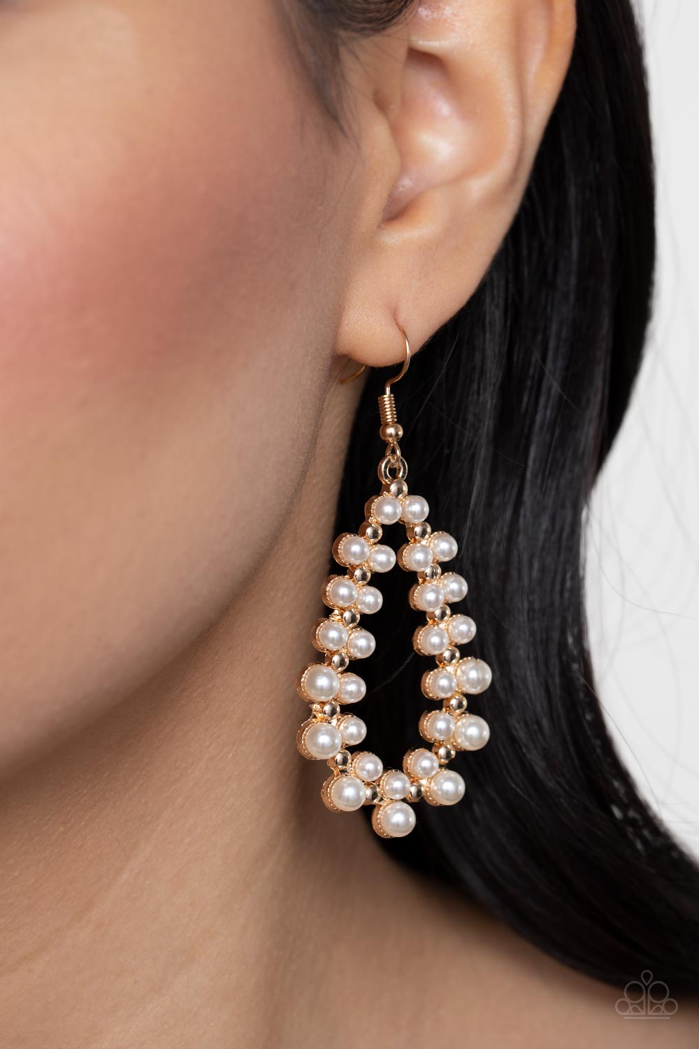 Absolutely Ageless - Gold Earring - Paparazzi - Dare2bdazzlin N Jewelry