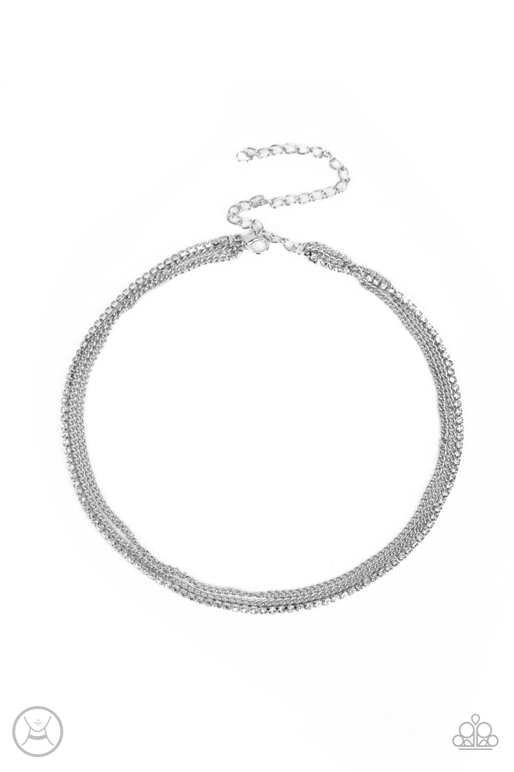 Glitzy Gusto - White Choker - Paparazzi - Dare2bdazzlin N Jewelry