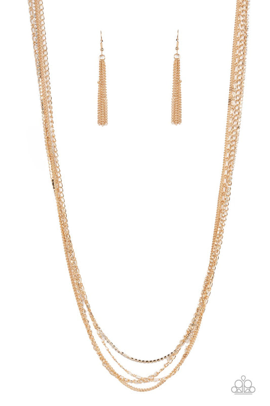 Undauntingly Urban - Gold Necklace - Paparazzi - Dare2bdazzlin N Jewelry
