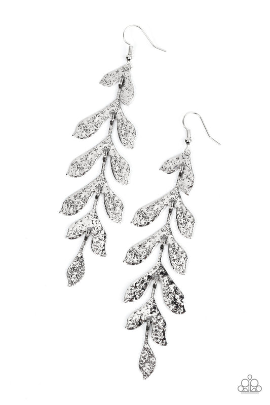 Lead From the FROND - Silver Earring - Paparazzi - Dare2bdazzlin N Jewelry