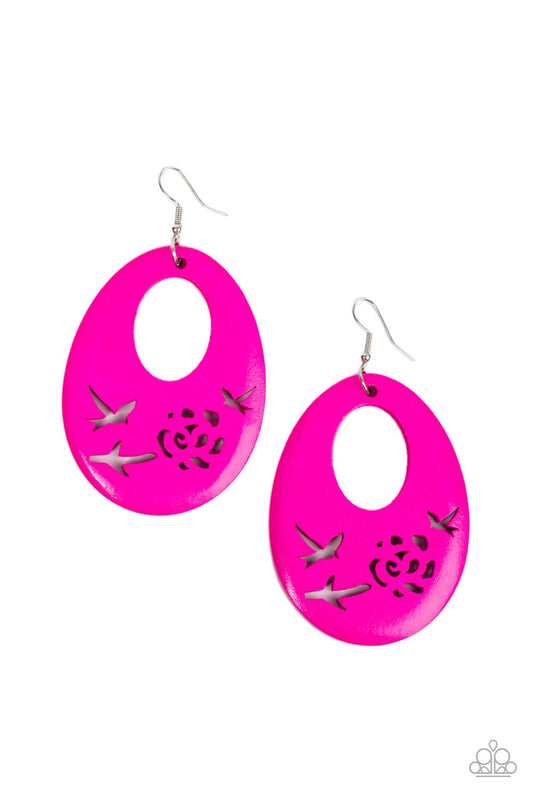 Home TWEET Home - Pink Earring - Paparazzi - Dare2bdazzlin N Jewelry