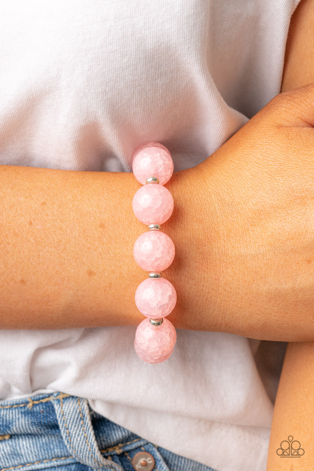 Arctic Affluence - Pink Bracelet - Paparazzi - Dare2bdazzlin N Jewelry