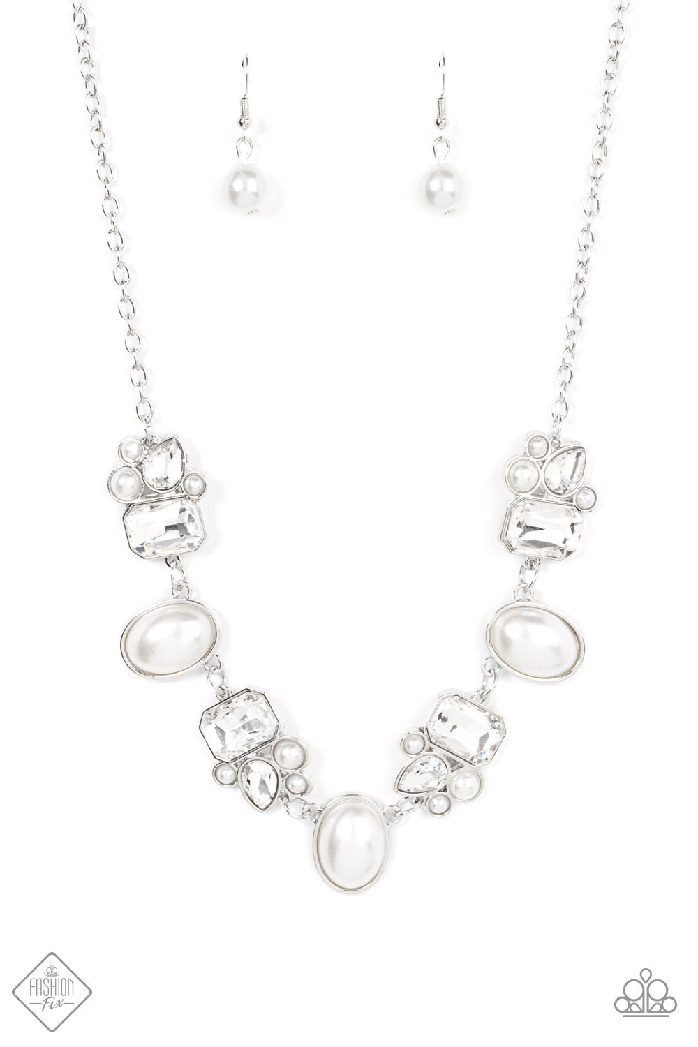 Sensational Showstopper - White Necklace - Paparazzi - Dare2bdazzlin N Jewelry
