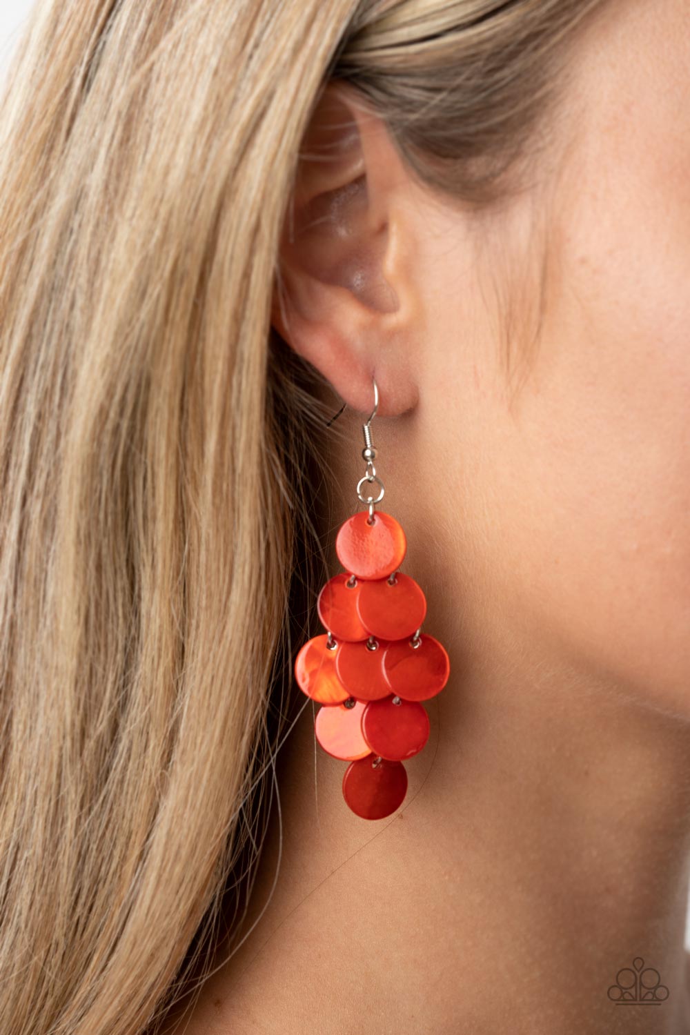 Tropical Tryst - Orange Earring - Paparazzi - Dare2bdazzlin N Jewelry