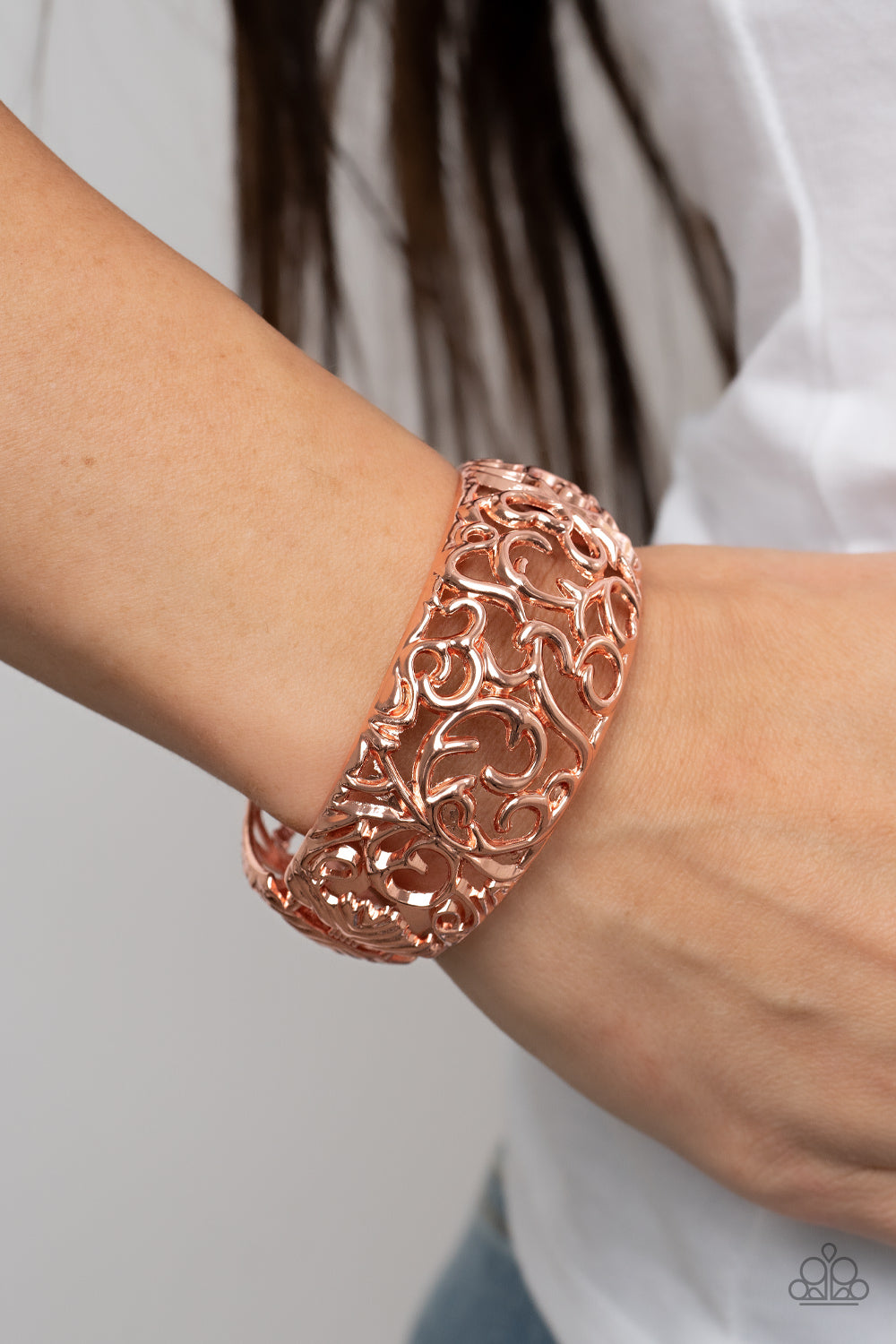 Courtyard Couture - Copper Bracelet - Paparazzi - Dare2bdazzlin N Jewelry