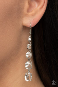 Red Carpet Charmer - White Earring - Paparazzi - Dare2bdazzlin N Jewelry