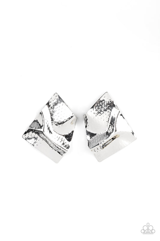Modern Maverick - Silver Earring - Paparazzi - Dare2bdazzlin N Jewelry