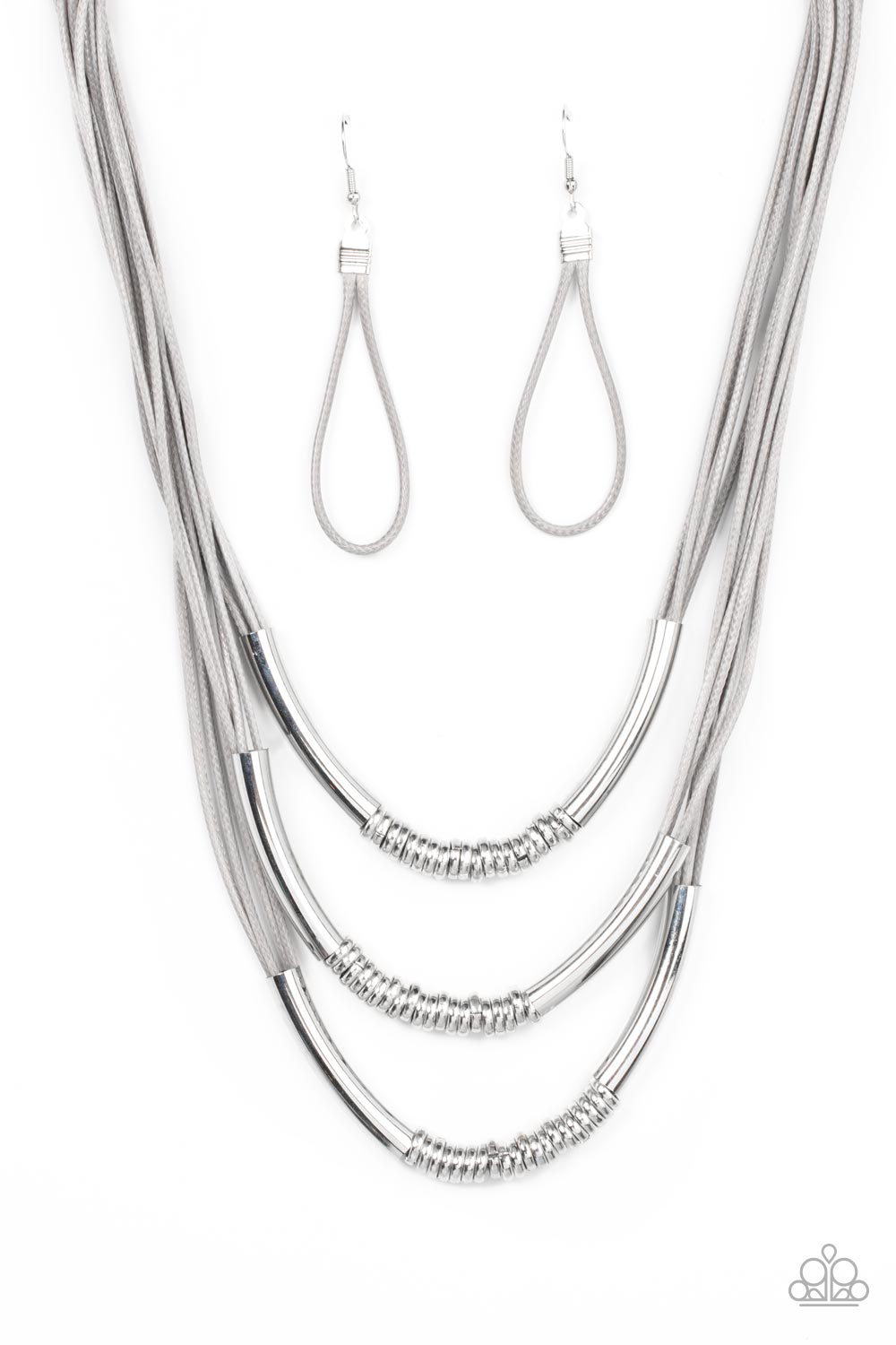 Mechanical Mania - Silver Necklace - Paparazzi - Dare2bdazzlin N Jewelry