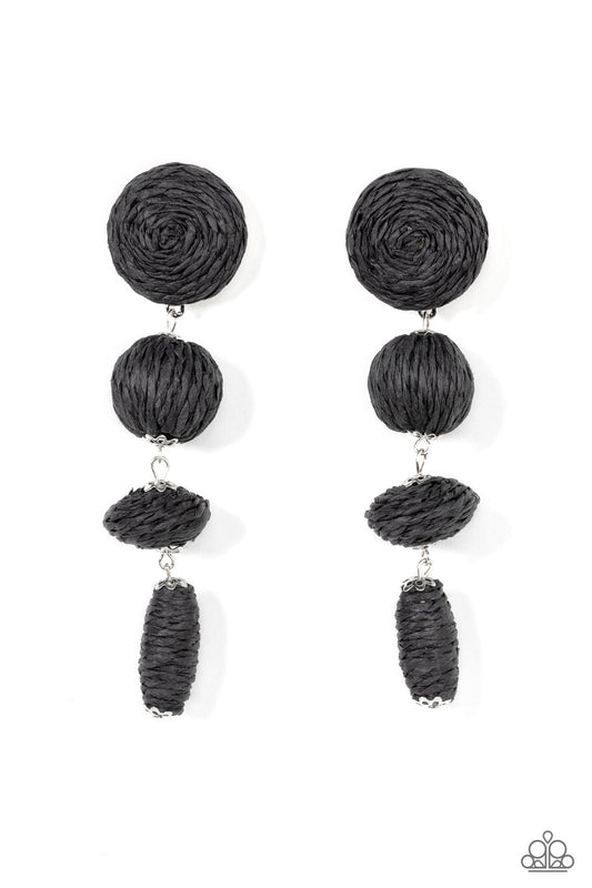 Twine Tango - Black Earring - Paparazzi - Dare2bdazzlin N Jewelry
