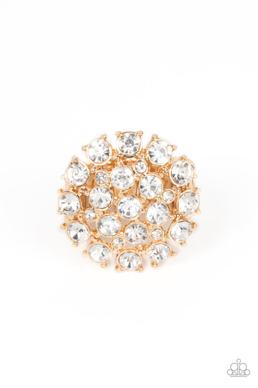 SELFIE-Confidence - Gold Ring - Paparazzi - Dare2bdazzlin N Jewelry