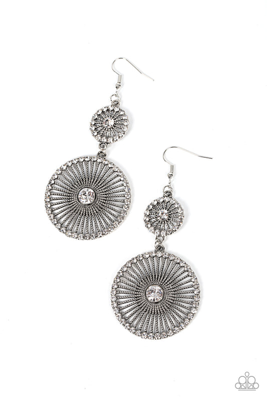 Bring Down the WHEELHOUSE - White Earring - Paparazzi - Dare2bdazzlin N Jewelry