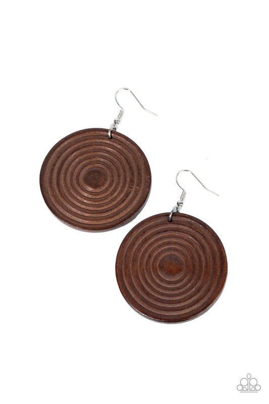 Caribbean Cymbal - Brown Earring - Paparazzi - Dare2bdazzlin N Jewelry