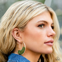 Load image into Gallery viewer, Contemporary Curves - Green Earring - Paparazzi - Dare2bdazzlin N Jewelry
