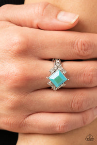 Mind-Blowing Brilliance - Blue Ring - Paparazzi - Dare2bdazzlin N Jewelry